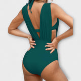 Miravo - Shaping Swimsuit with Deep Neckline & Adjustable Strap