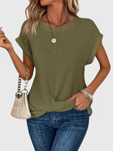 Isa™ | Elegant Blouse with Crew Neck
