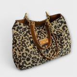 Lora. - Leopard Canvas Tote