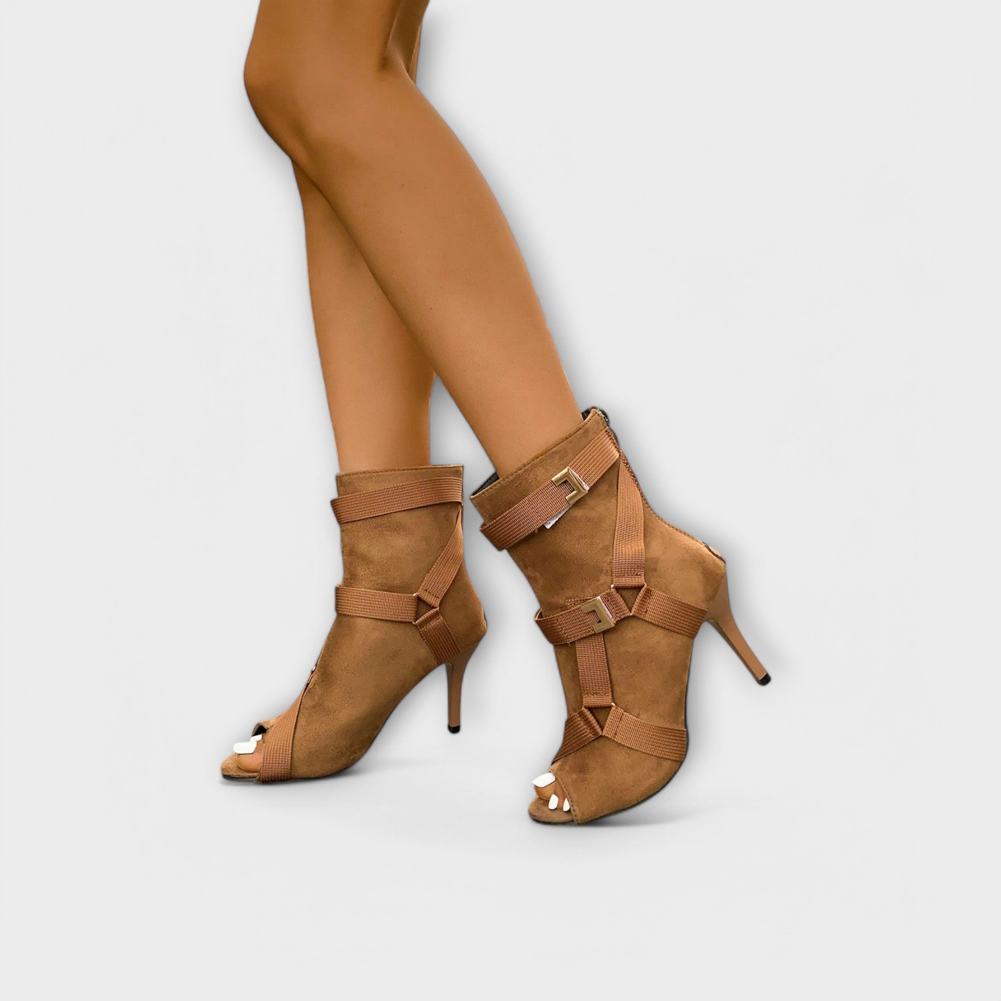 Elegant High-Heeled Sandals with Open Toe