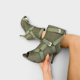 Elegant High-Heeled Sandals with Open Toe