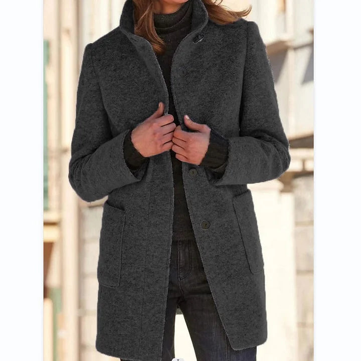 Linda – Knitted Jacket with Decorative Buttons