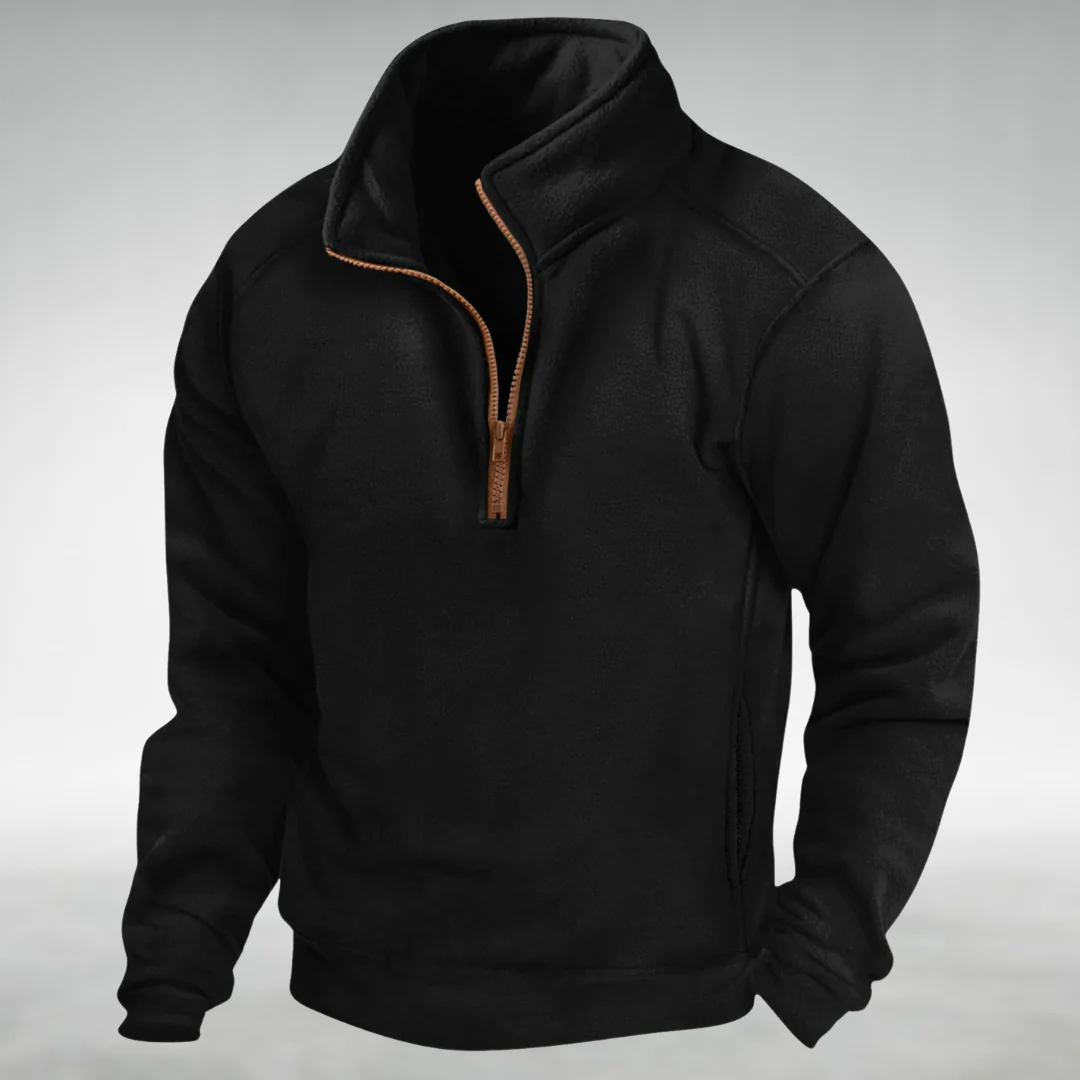 Hebron – Fleece jumper with half zip
