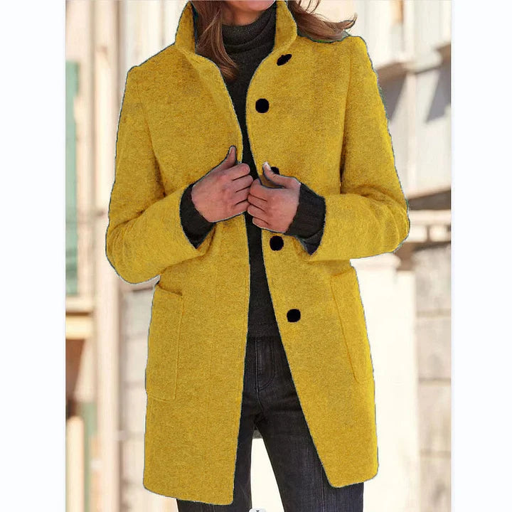 Linda – Knitted Jacket with Decorative Buttons