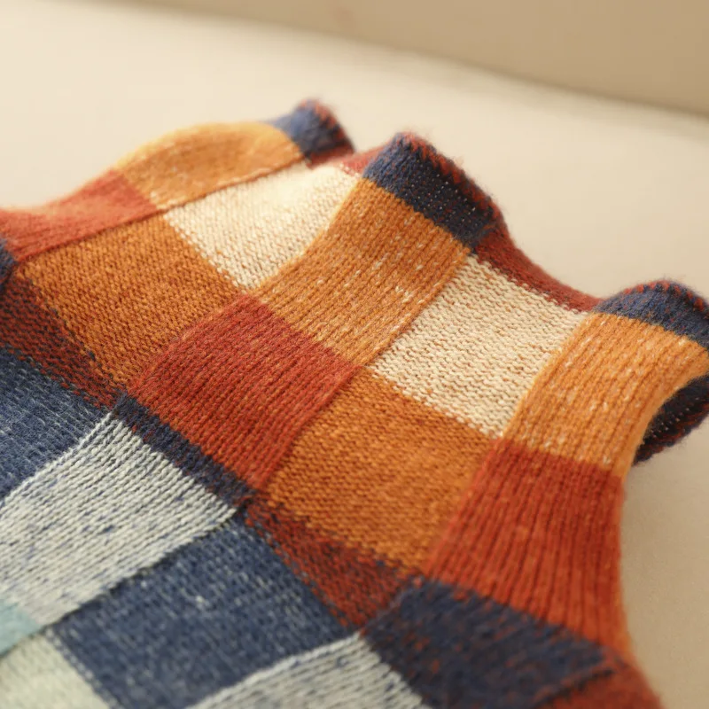 Clara – Checked Wool Blend Sweater
