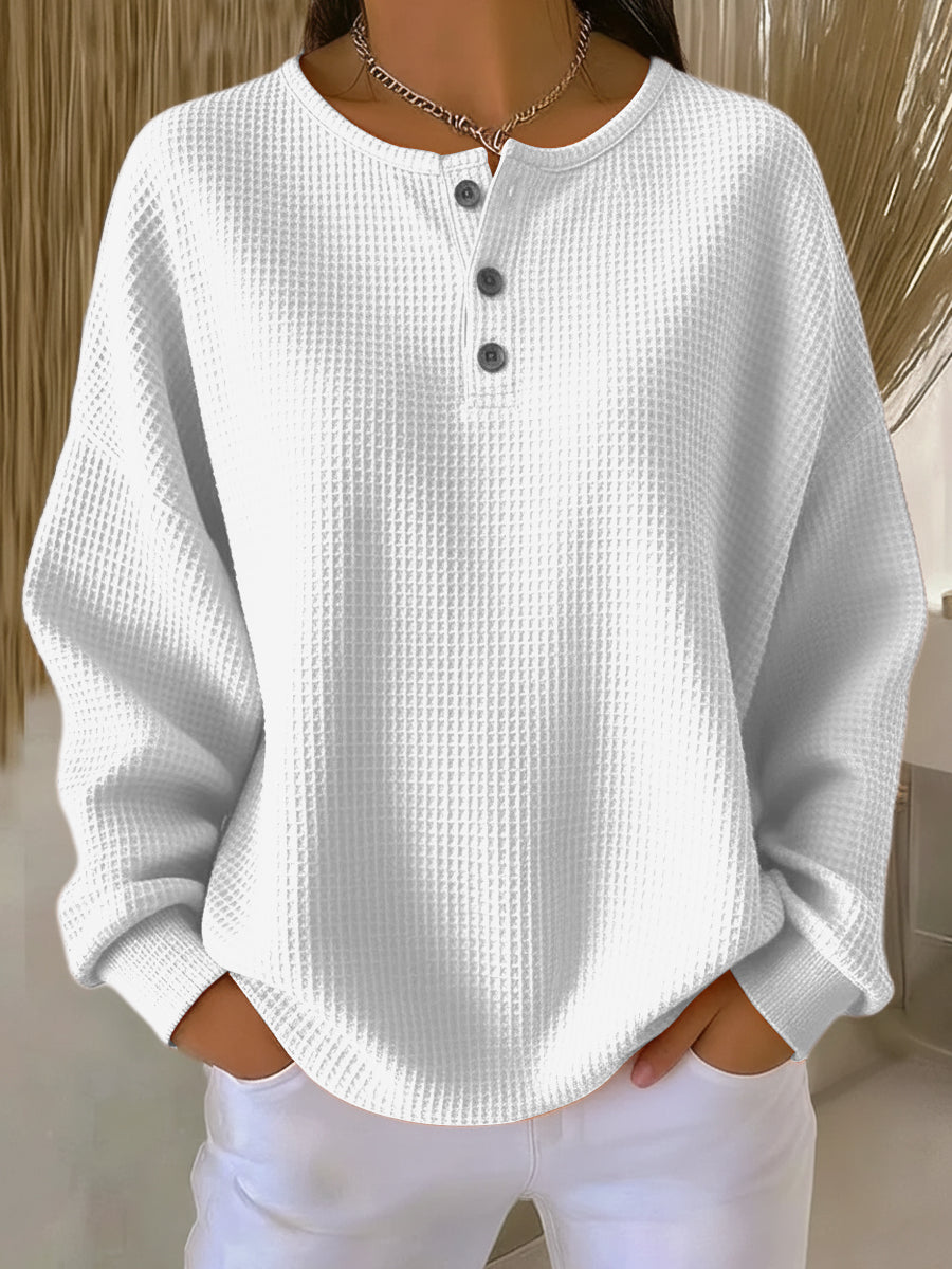 Mira – Knitted Top with Button Closure