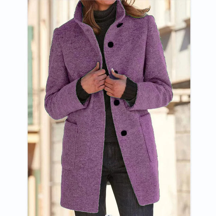 Linda – Knitted Jacket with Decorative Buttons