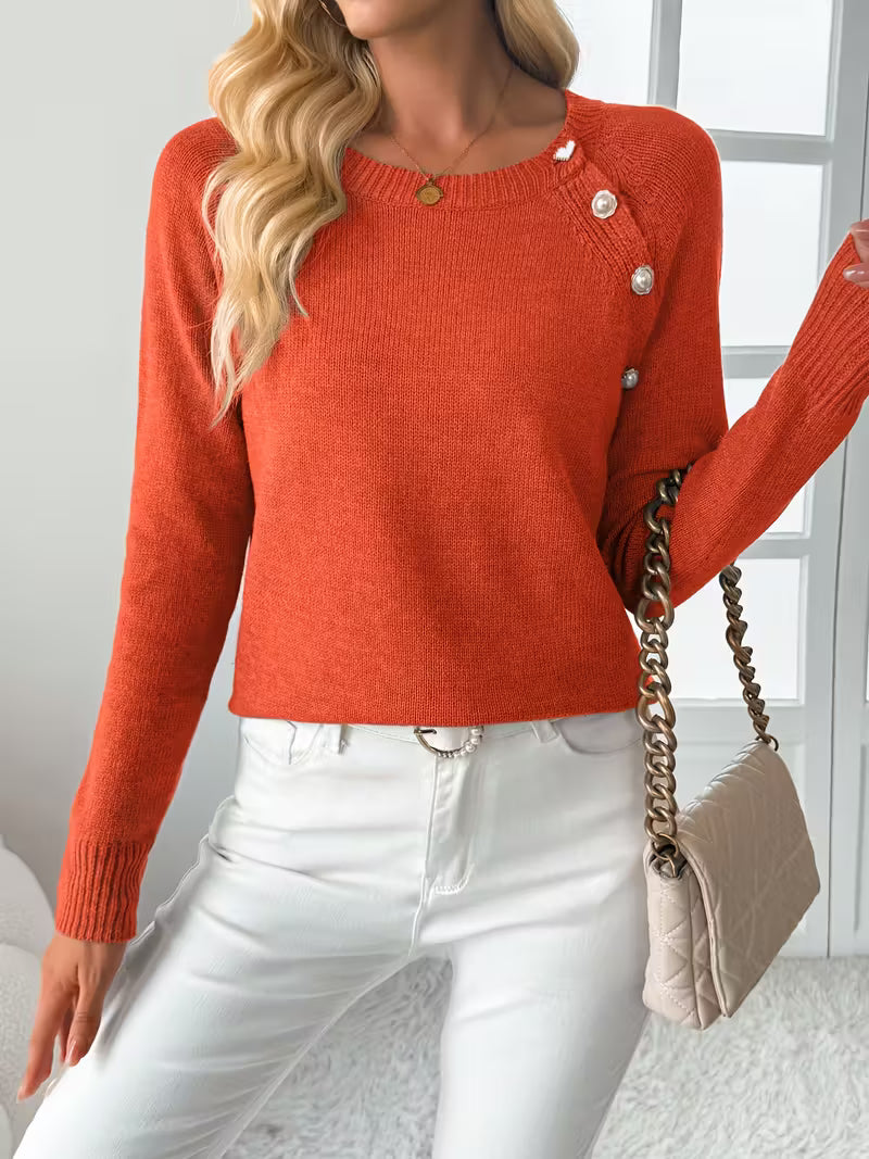 Clara – Button Detail Knit jumper