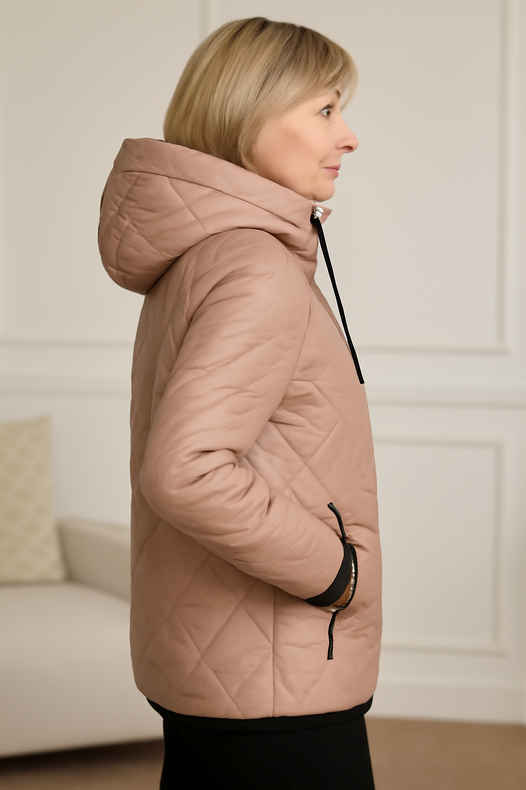 Elena – Padded Jacket with High Collar