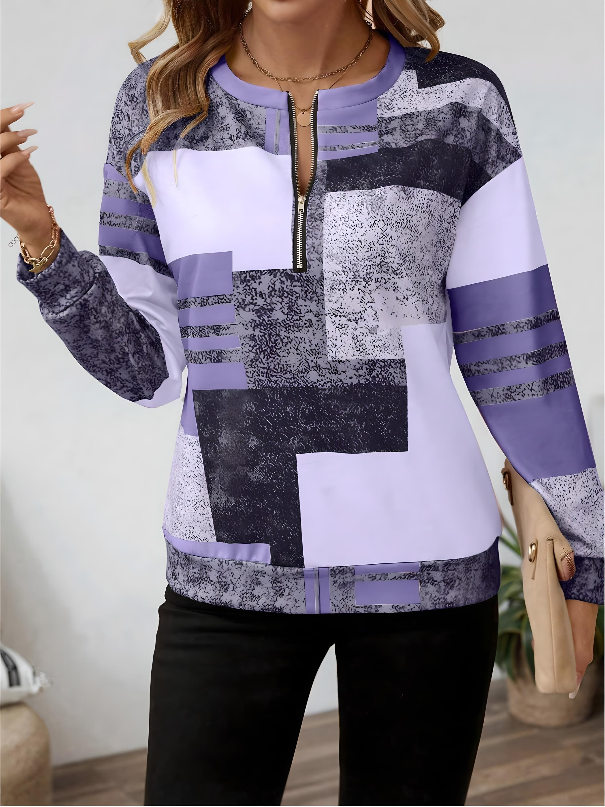 Mara – Jumper with Graphic Print and Zip Closure