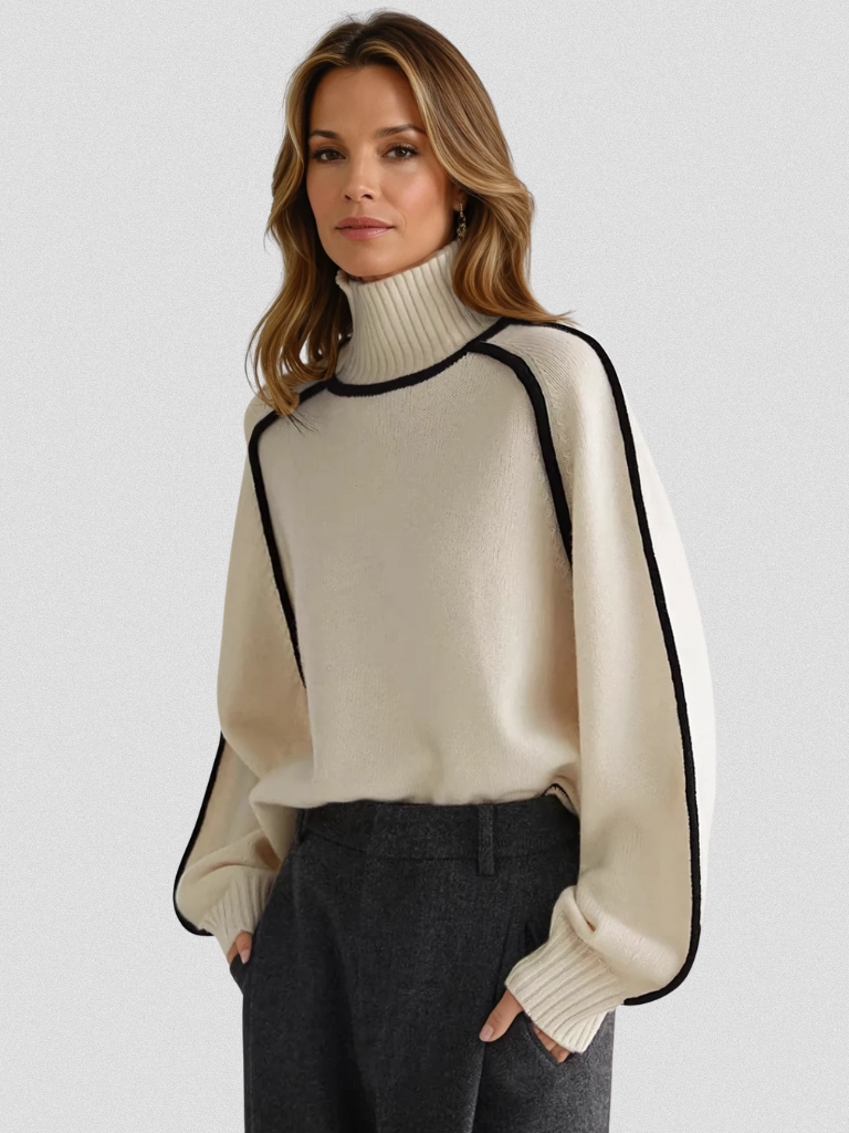 Eloise – Turtleneck with Contrast Details