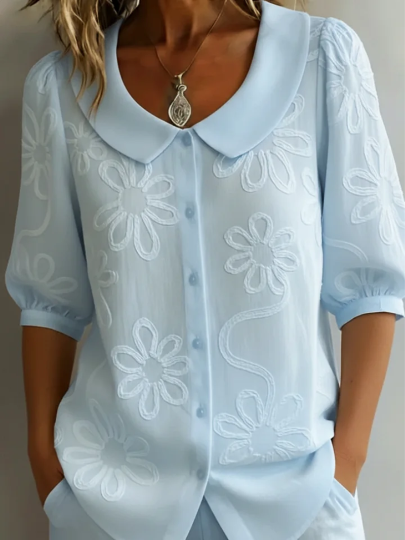 Sara – Blouse with flowers