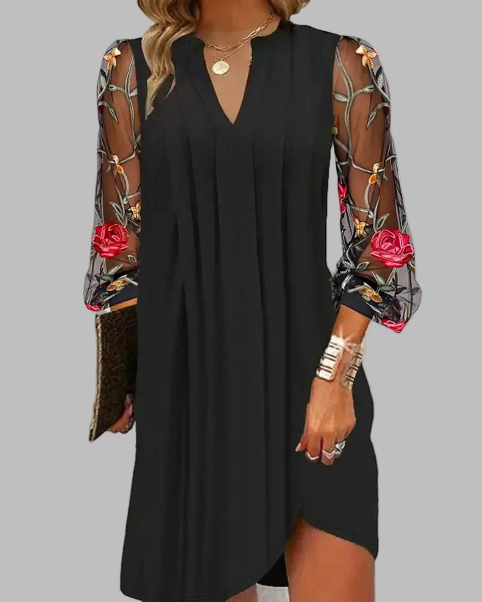 Mary – Dress with Embroidered Sleeves