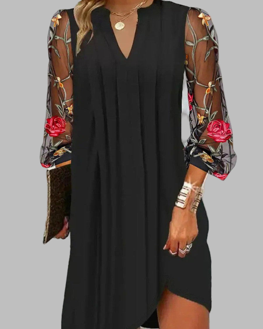 Mary – Dress with Embroidered Sleeves
