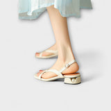 Evelyn - Elegant Flat Sandals Minna with Refined Finish