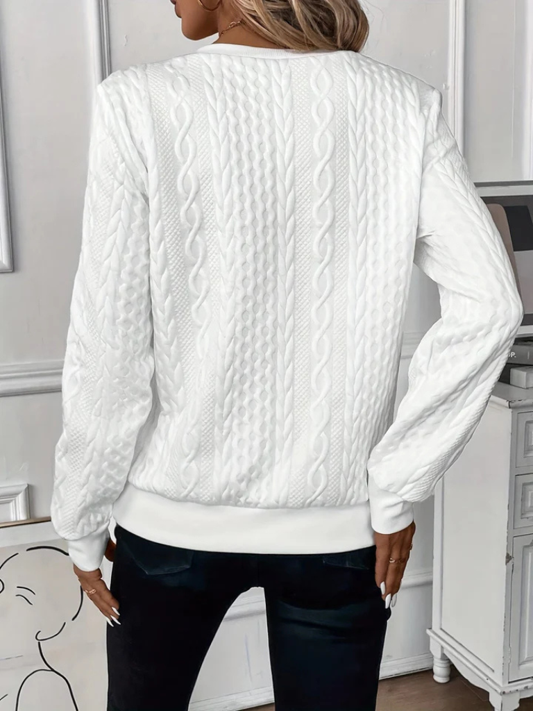 Claire – Cotton Blend Jumper with Zip Detail