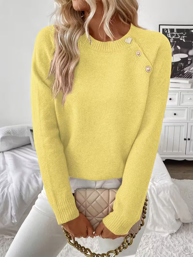 Clara – Button Detail Knit jumper