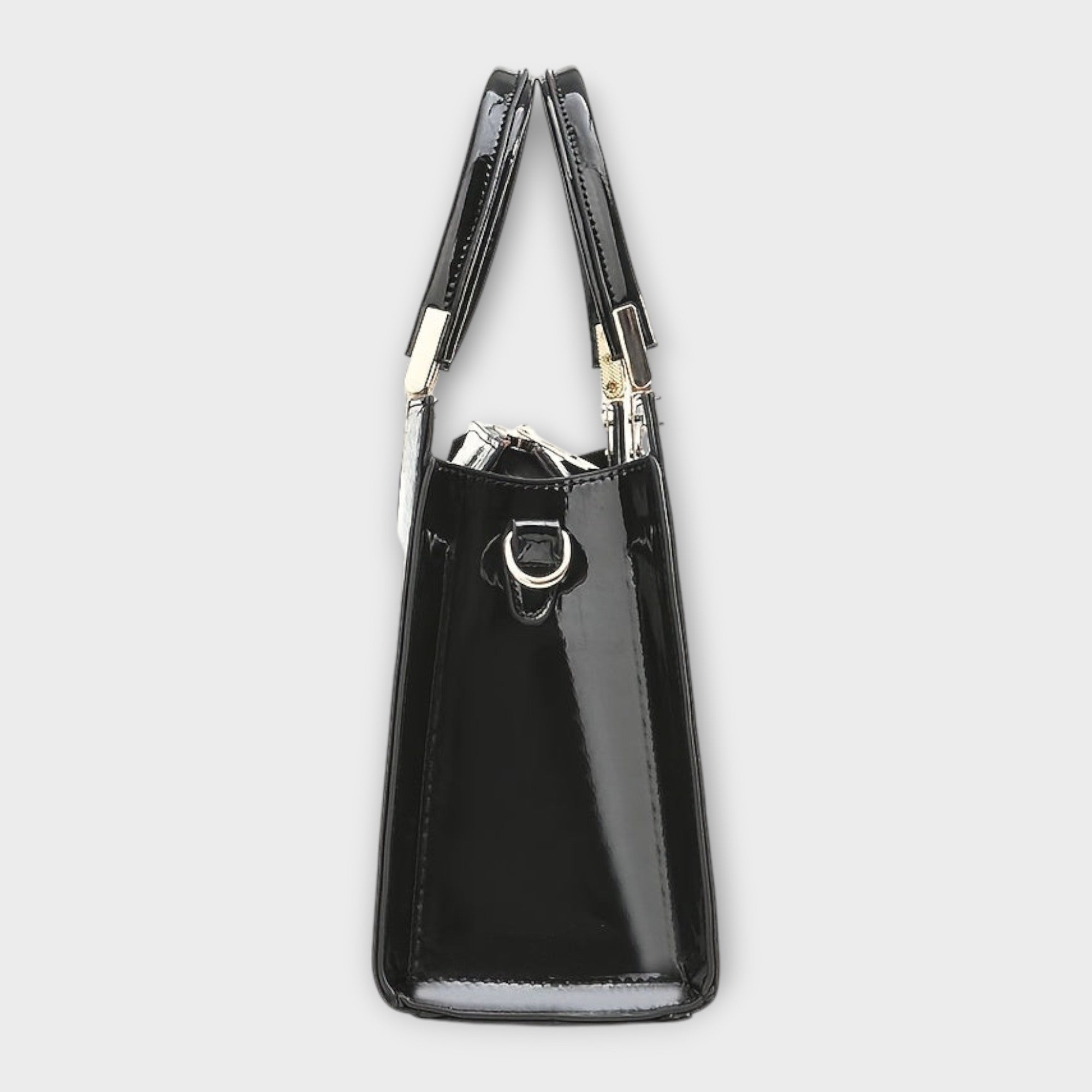 Lora. - Glossy Crocodile Pattern Handbag