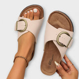 Margie - Women's Cork Sandals with Buckle Strap Design