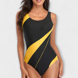 Sporty One-Piece Swimsuit with Back Cutout