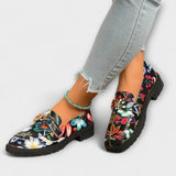 Orla – Multicolored Loafers with Floral Pattern