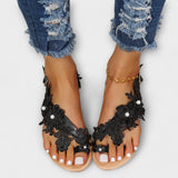 Boho - Comfortable Sandals with Flowers & Ankle Strap