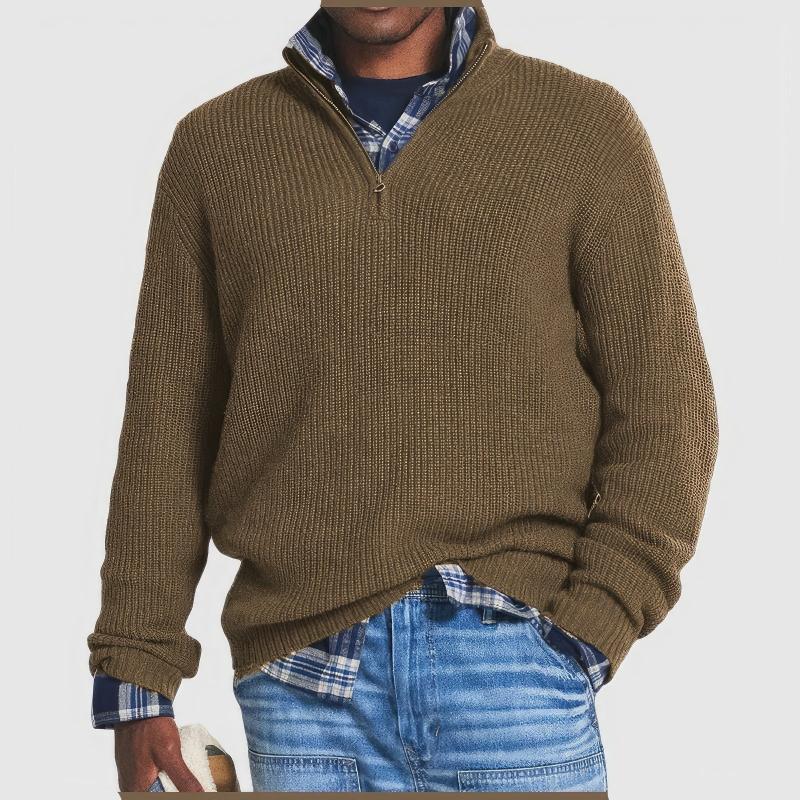Henry – Knitted Jumper with Half Zip
