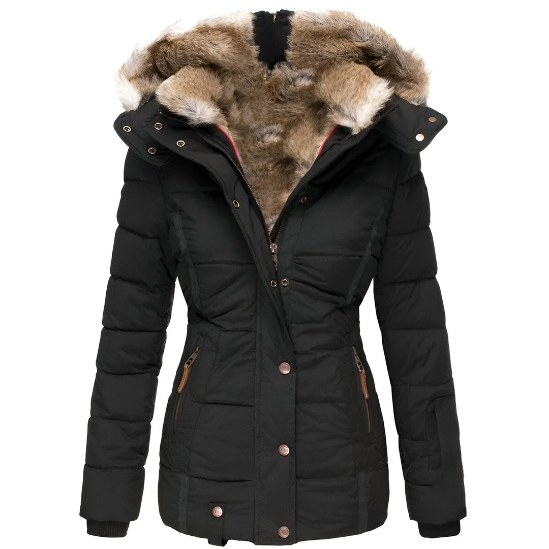 Elena – Quilted winter jacket with fur