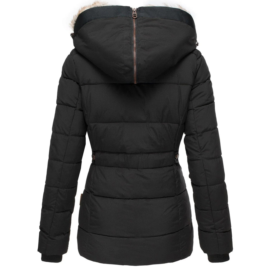 Elena – Quilted winter jacket with fur