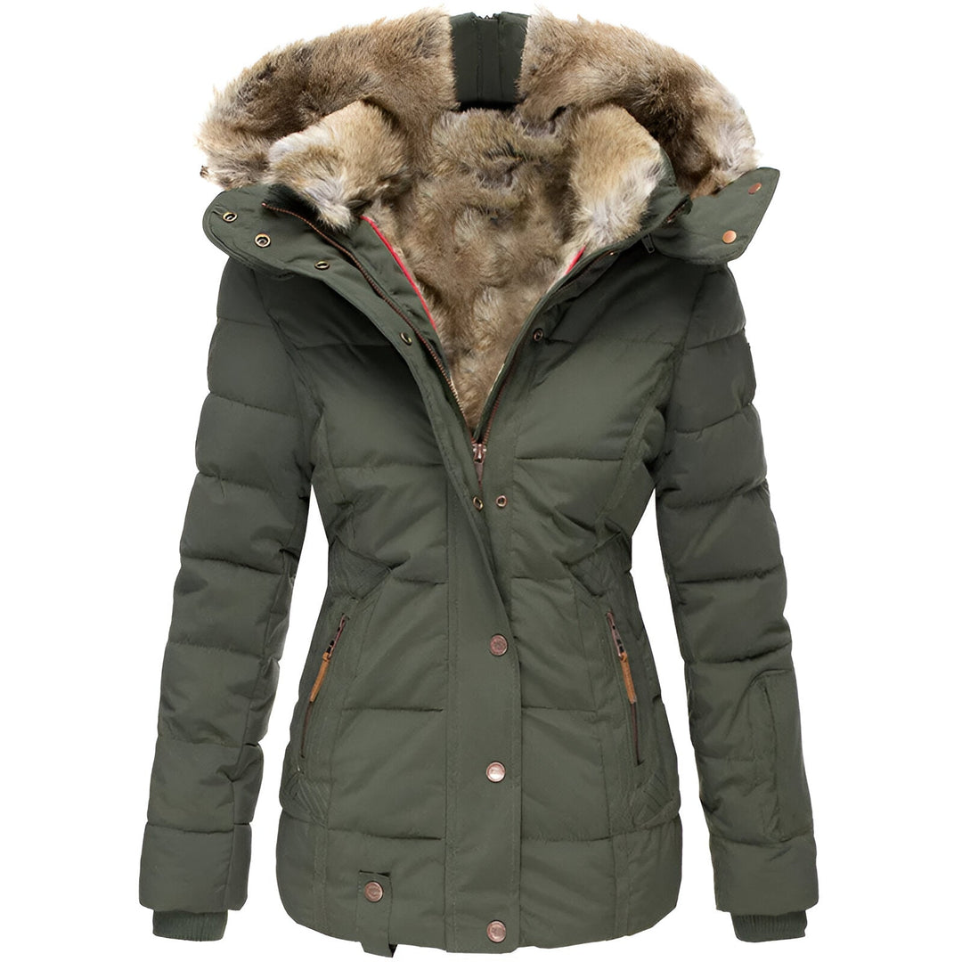 Elena – Quilted winter jacket with fur