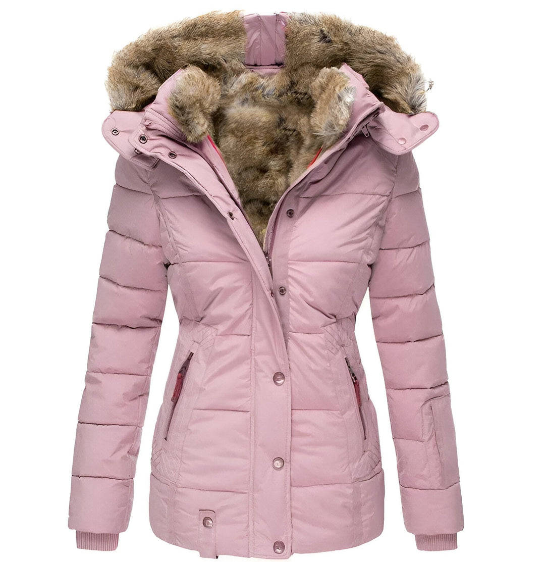 Elena – Quilted winter jacket with fur