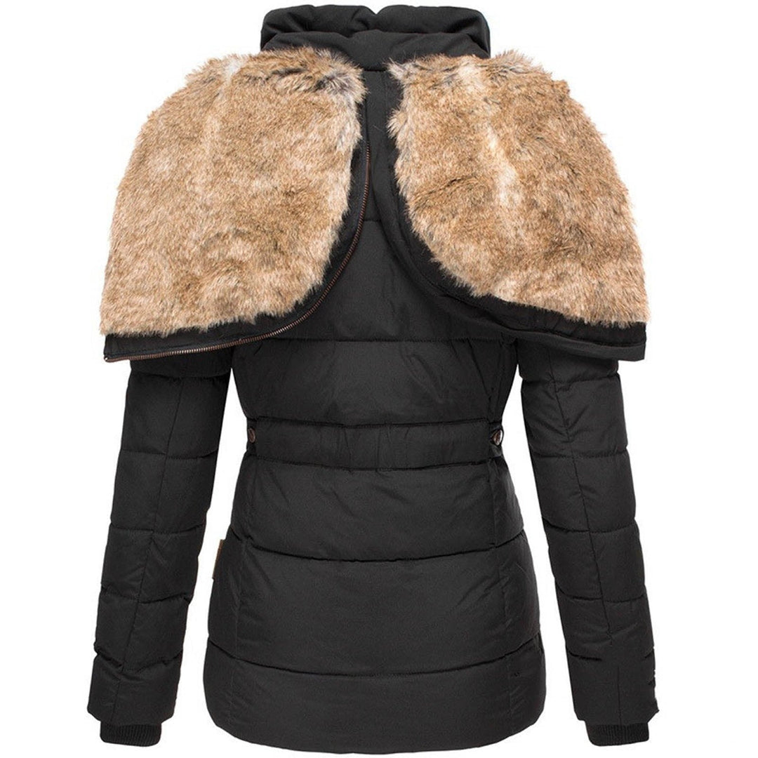 Elena – Quilted winter jacket with fur