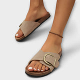 Margie - Women's Cork Sandals with Buckle Strap Design
