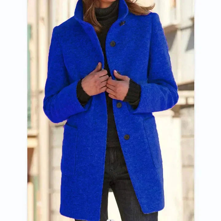 Linda – Knitted Jacket with Decorative Buttons