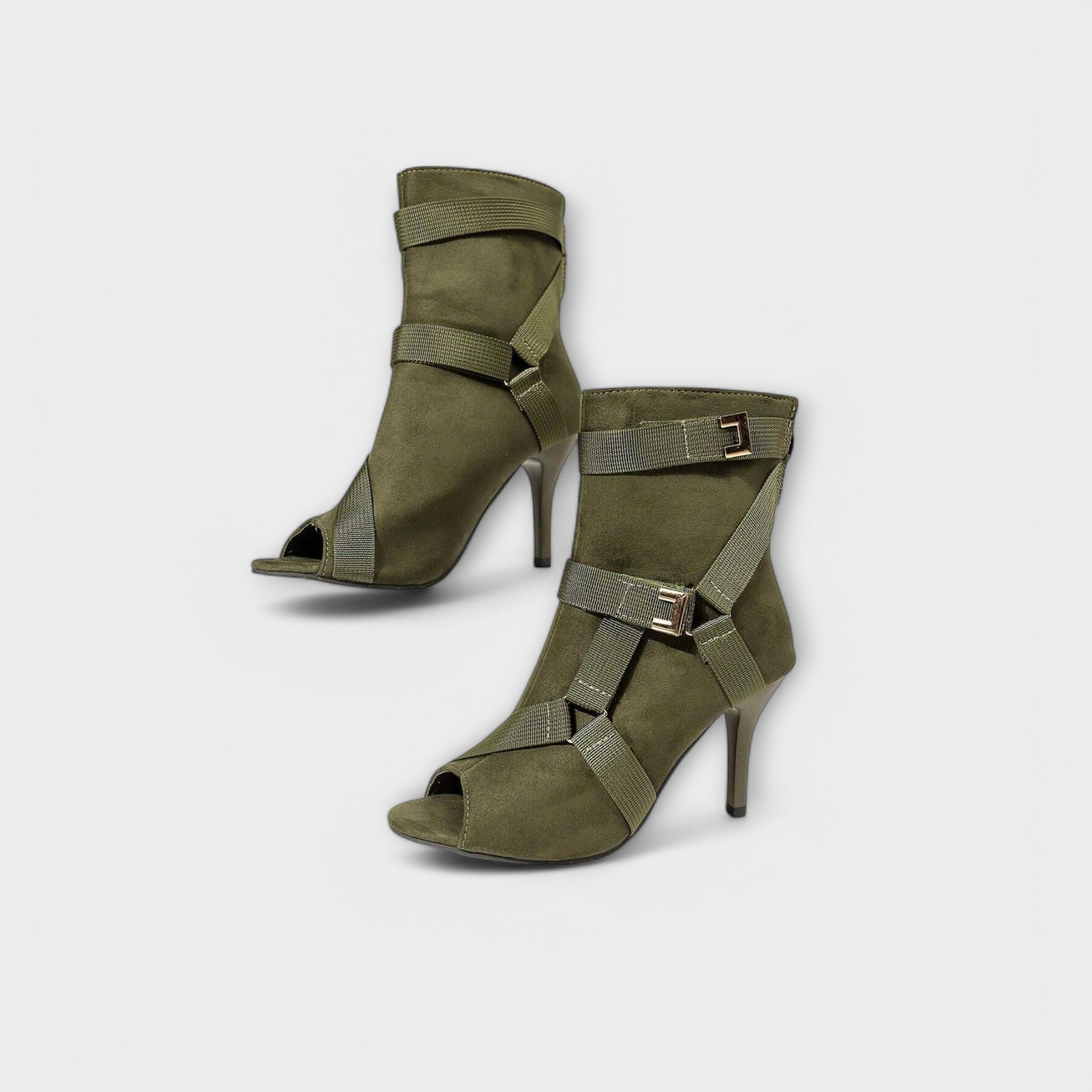 Elegant High-Heeled Sandals with Open Toe