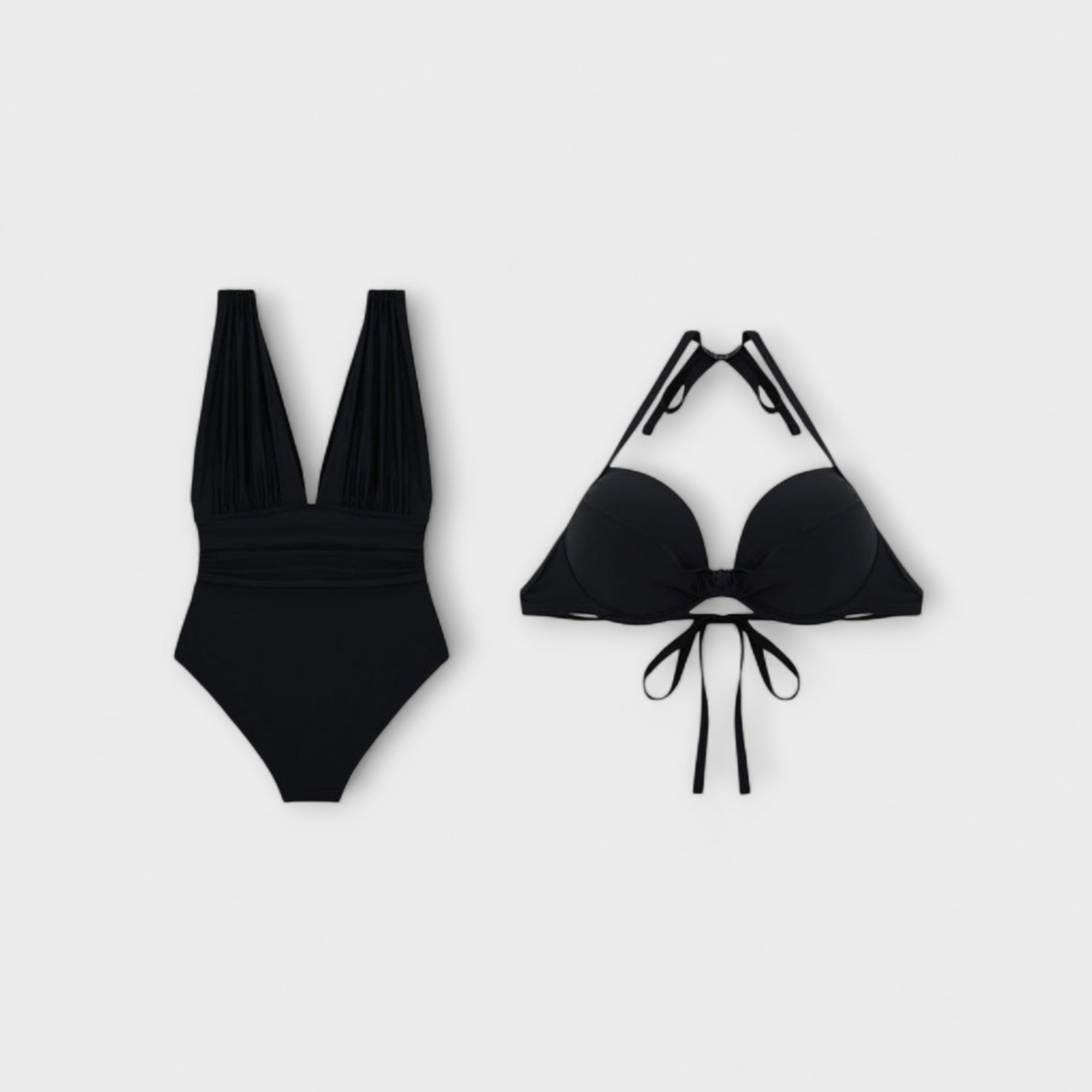 Miravo - Shaping Swimsuit with Deep Neckline & Adjustable Strap