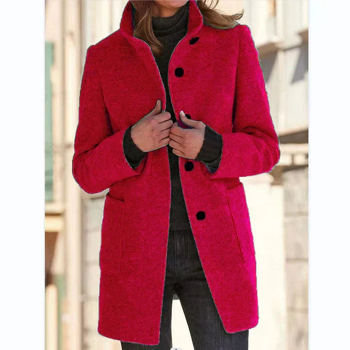 Linda – Knitted Jacket with Decorative Buttons