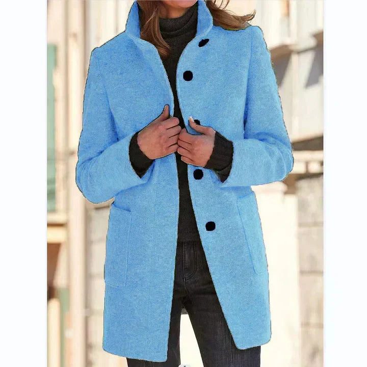 Linda – Knitted Jacket with Decorative Buttons