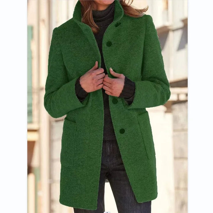Linda – Knitted Jacket with Decorative Buttons