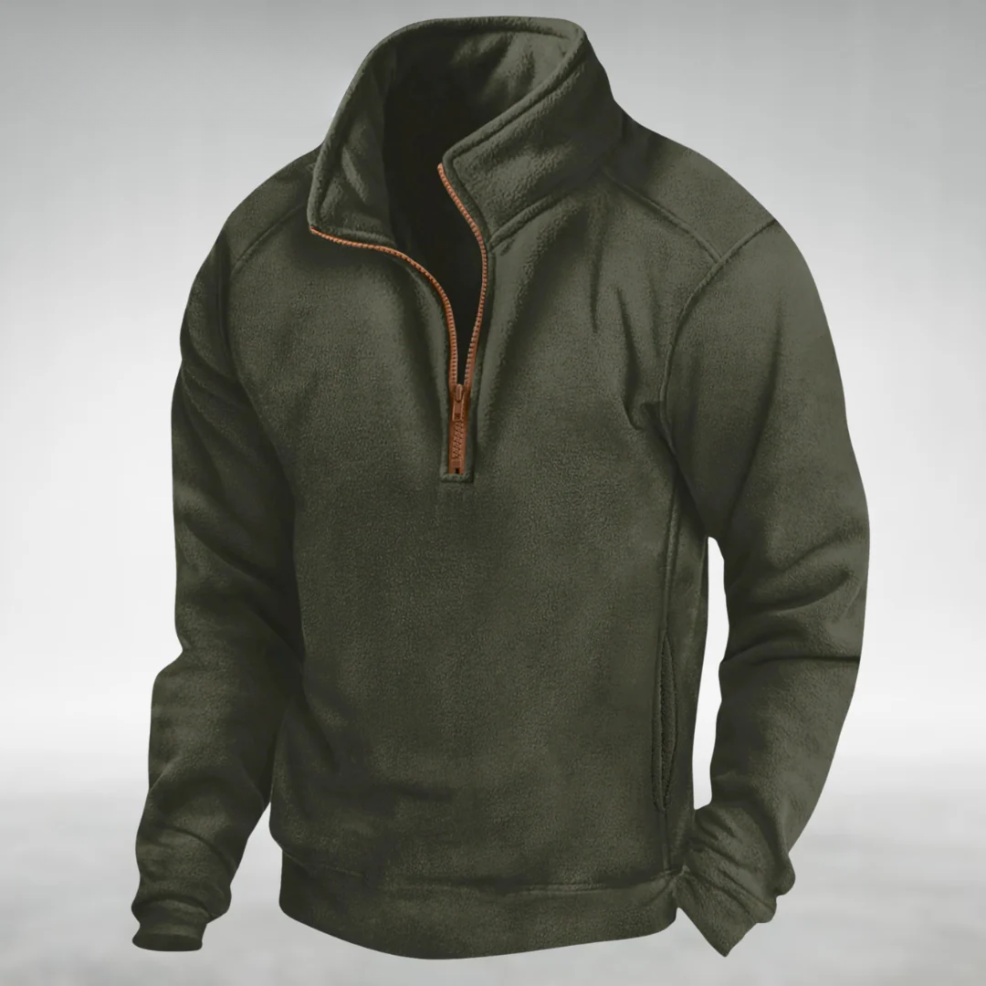 Hebron – Fleece jumper with half zip