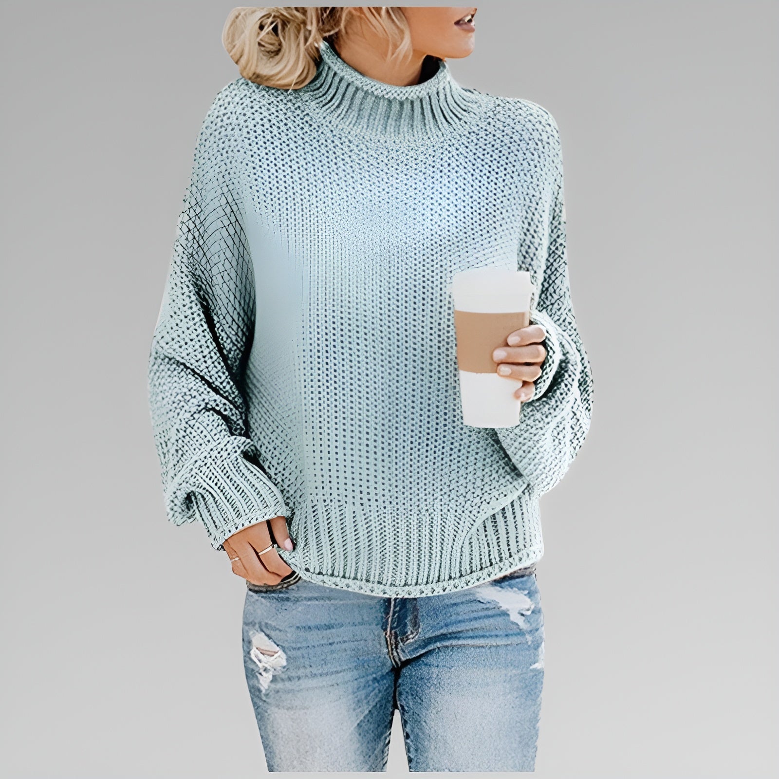 Amy – Knitted Roll Neck Jumper