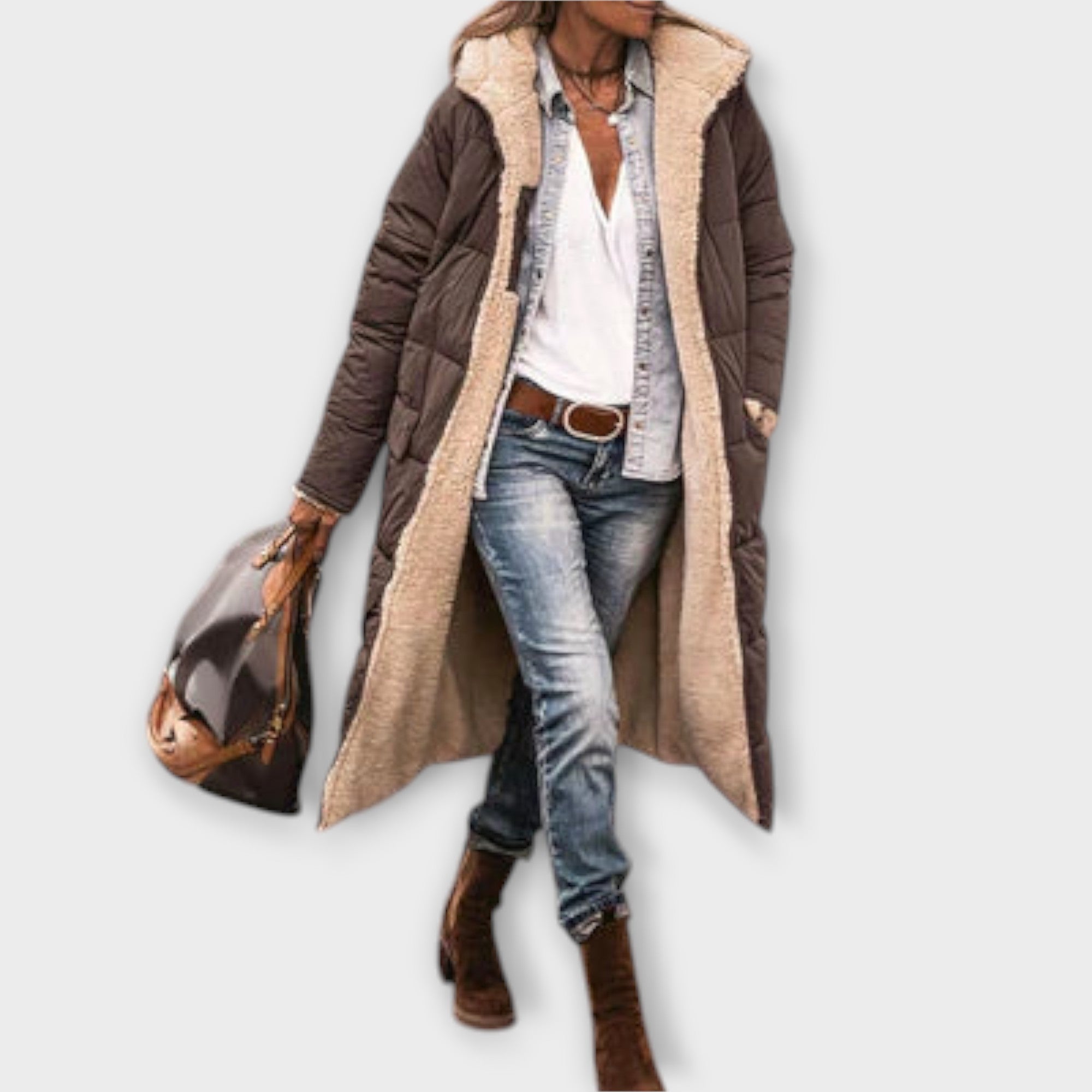 Mary - Cozy Fur Lined Coat