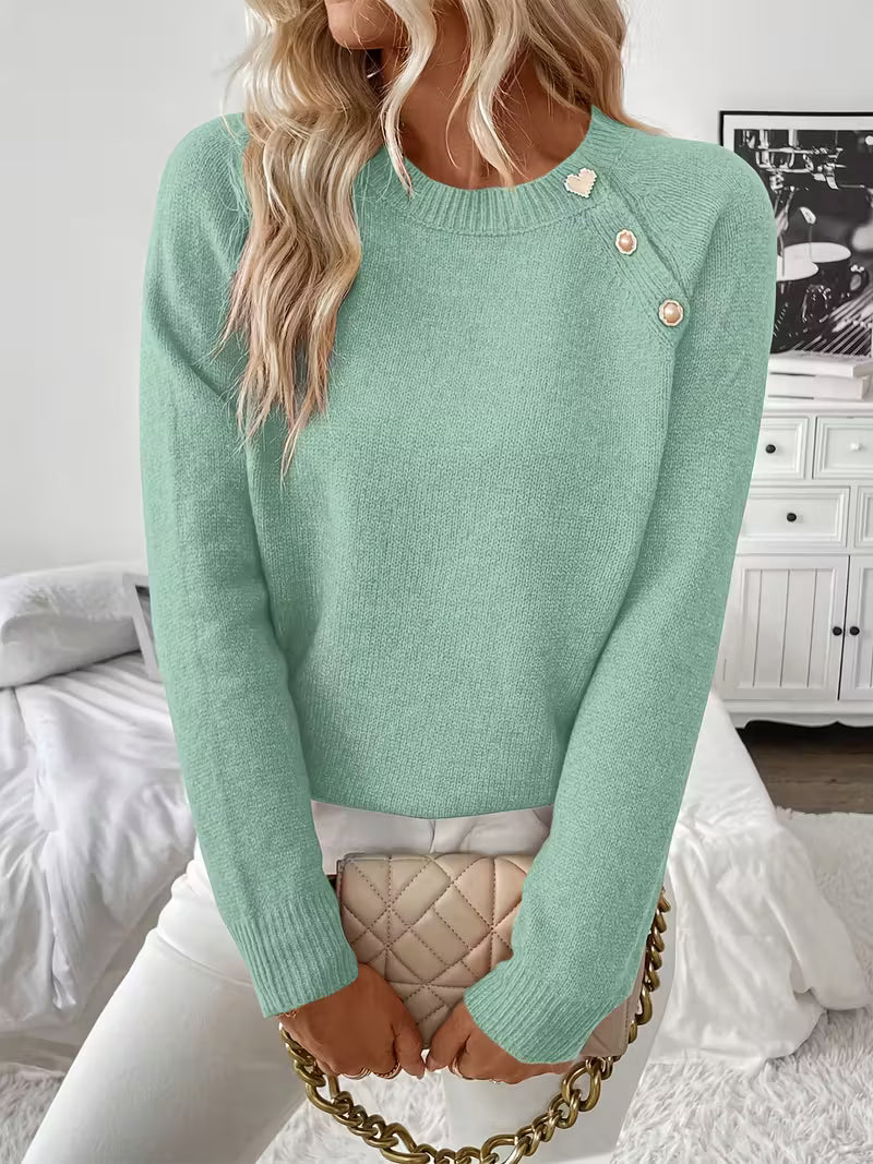 Clara – Button Detail Knit jumper