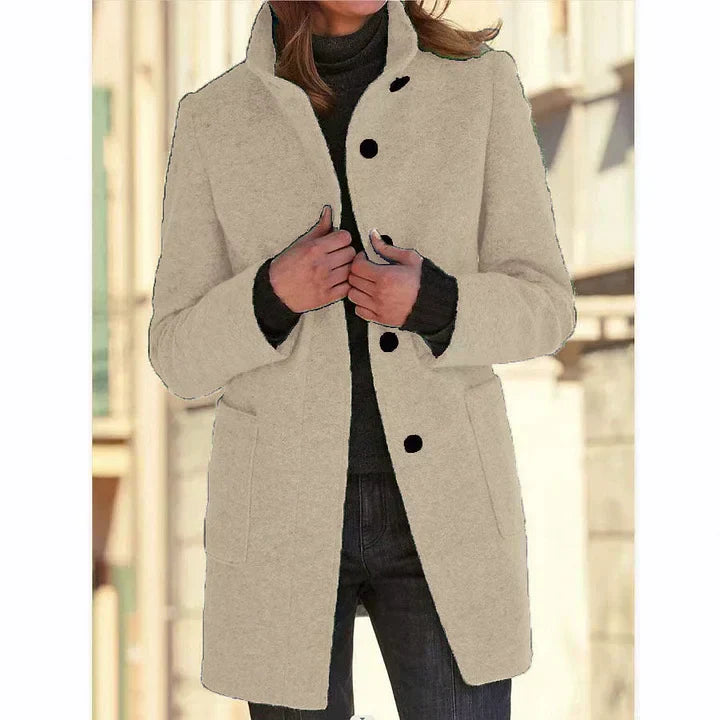 Linda – Knitted Jacket with Decorative Buttons