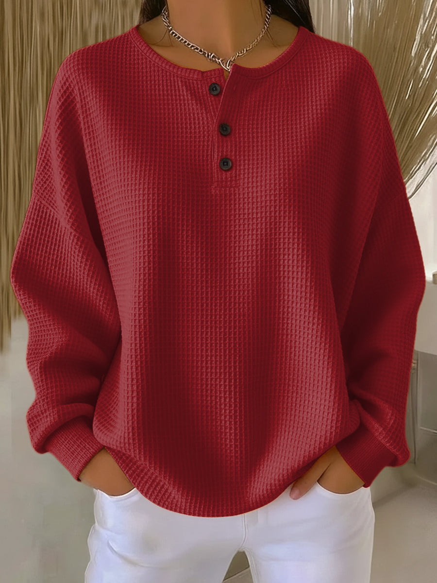 Mira – Knitted Top with Button Closure