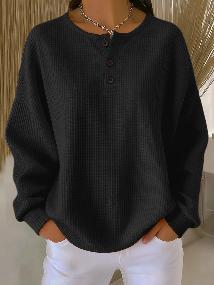 Mira – Knitted Top with Button Closure