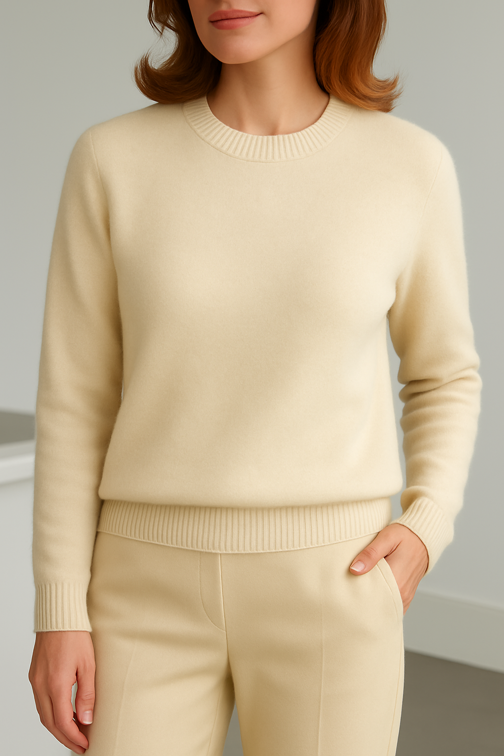 Isabelle – Fine-knit jumper with round neck