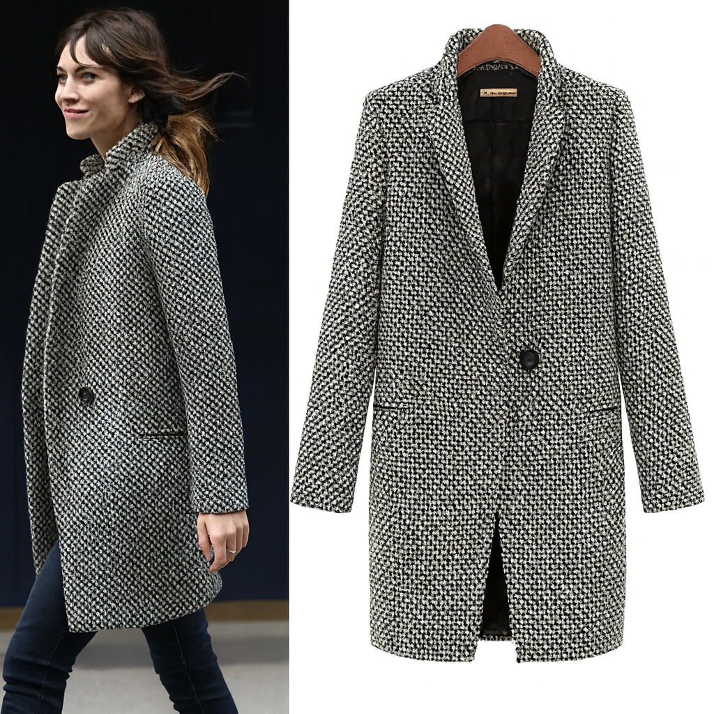 Sane – Classic coat with textured pattern