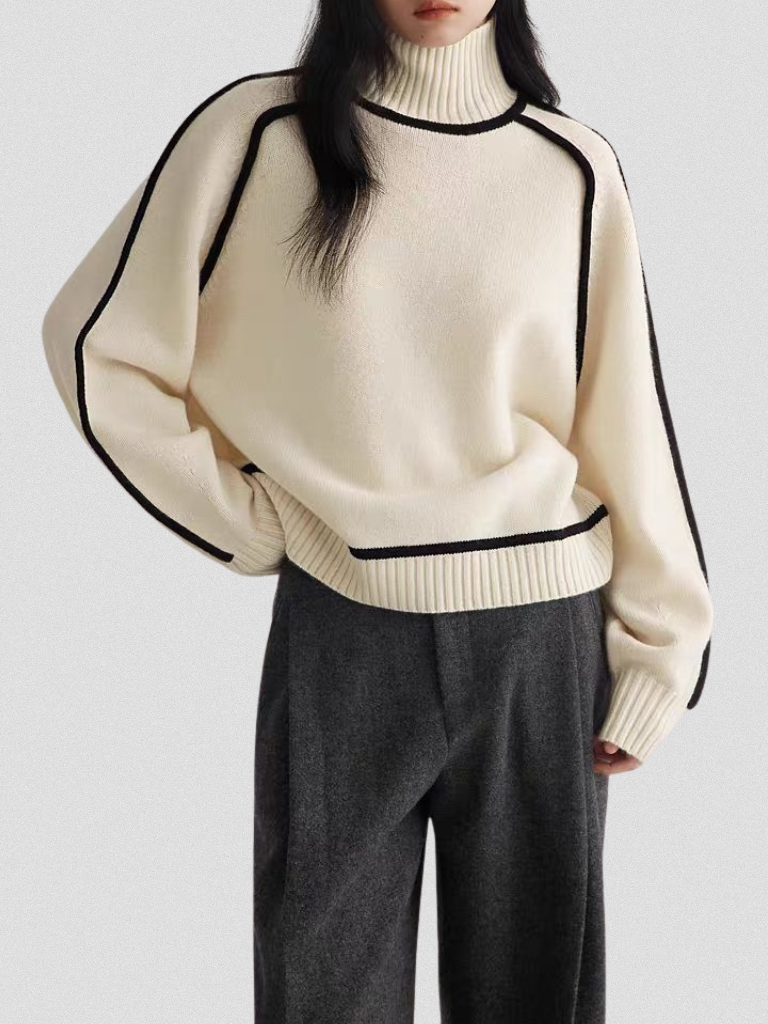 Eloise – Turtleneck with Contrast Details