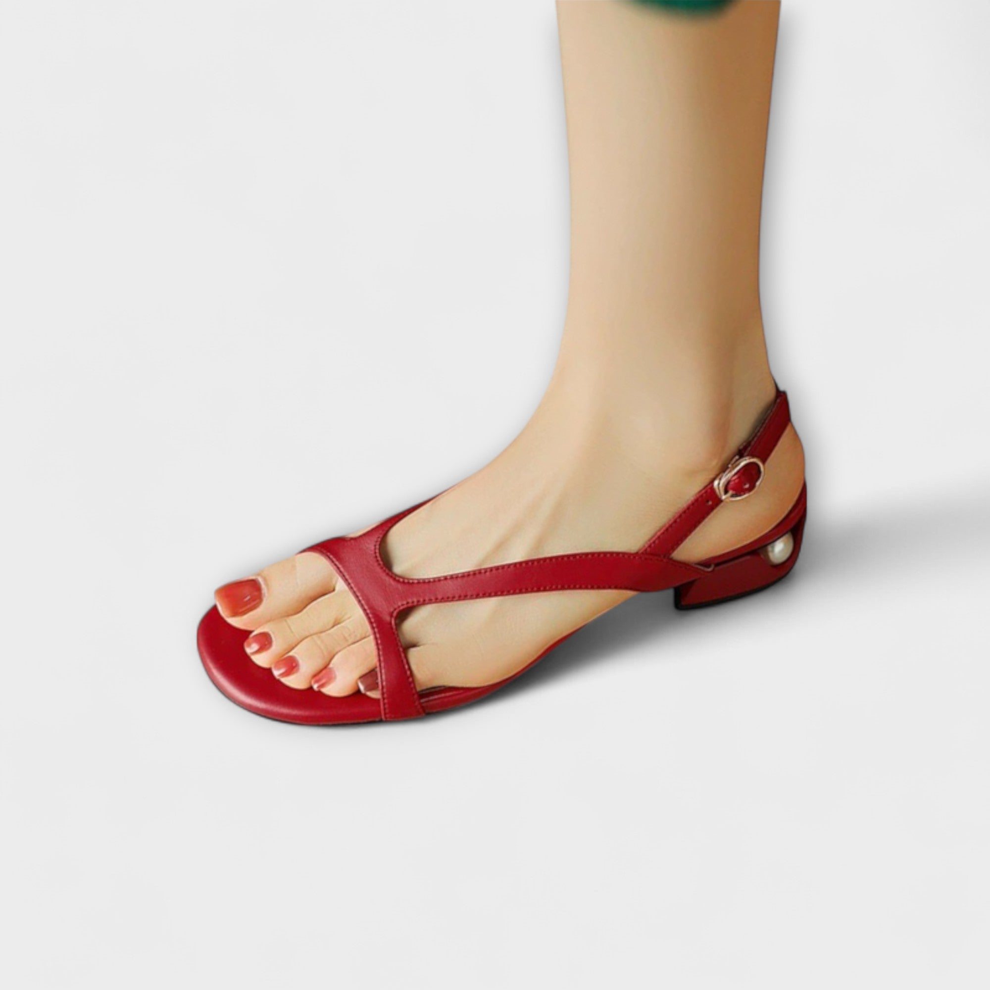 Evelyn - Elegant Flat Sandals Minna with Refined Finish
